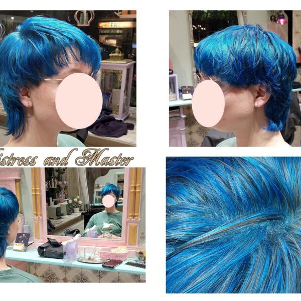 31.03.2025, Vokuhila, Blau, Schaufenster_Bilderrahmen